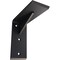 Ekena Millwork Countertop Support Steel Heavy Duty Bracket w/ Gusset, Powder Coated Black 2 1/2"W x 6"D x 6"H BKTM02X06X06CGPBL - alternate 1